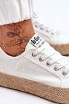 Fashionable Braided Sneakers Lee Cooper LCW-23-31-1796L White