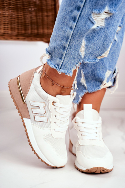 Women's Sports Shoes Sneakers White-Beige Maddie