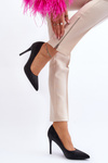 Black Glitter Decorated High Heels Klonisa