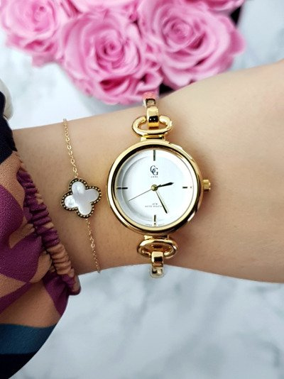 Luxe Women's Gold Mega Bracelet Watch