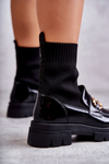Botki Damskie Skarpeta Wsuwane Czarne Sofia