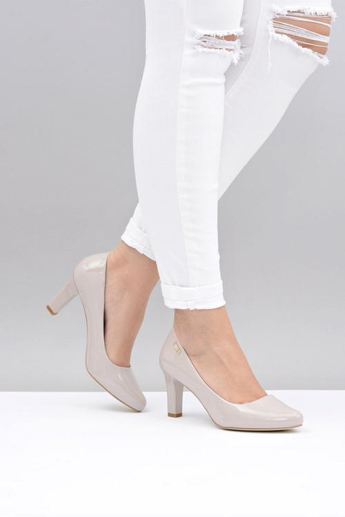 Women's Sergio Leone pumps Light Grey Lacquered Orsola
