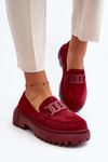 Women's Loafers with Chain Bordeaux Mevre
