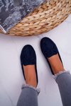 Women's Suede Moccasins Navy Blue S.Barski Gustoben