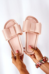 Rubber Slippers With A Bow Beige April