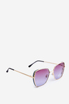 Women's Sunglasses with Sequined Inserts UV400 Gold-Blue