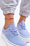 Fabric Sneakers On The Platform Big Star LL274145 blue