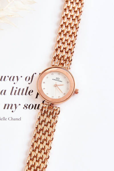 Zegarek Damski Cyrkonie Na Tarczy Różowe Złoto Giorgio & Dario