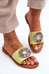 Women's Fashionable Sandals With Decoration Green Halsey