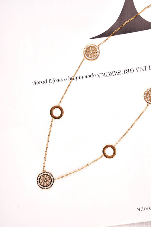 Women's Gold Oriental Necklace Circle Viola