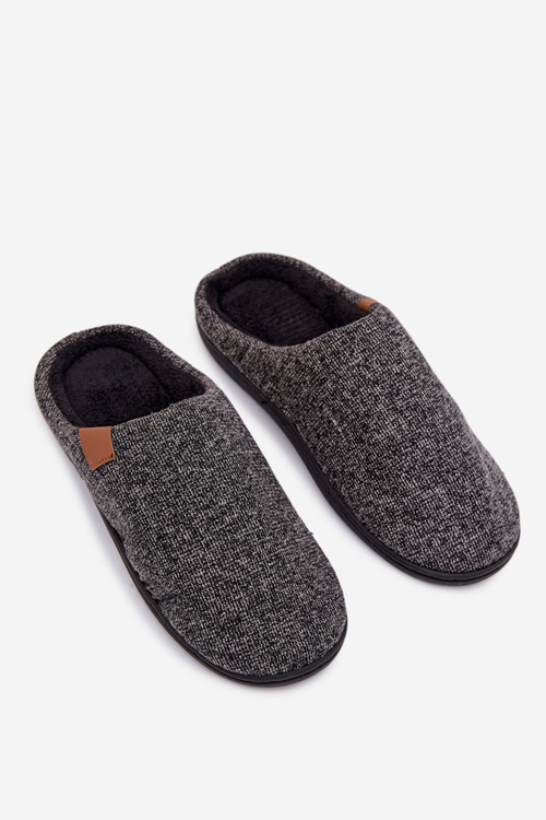 Men's Black Slippers Serevan