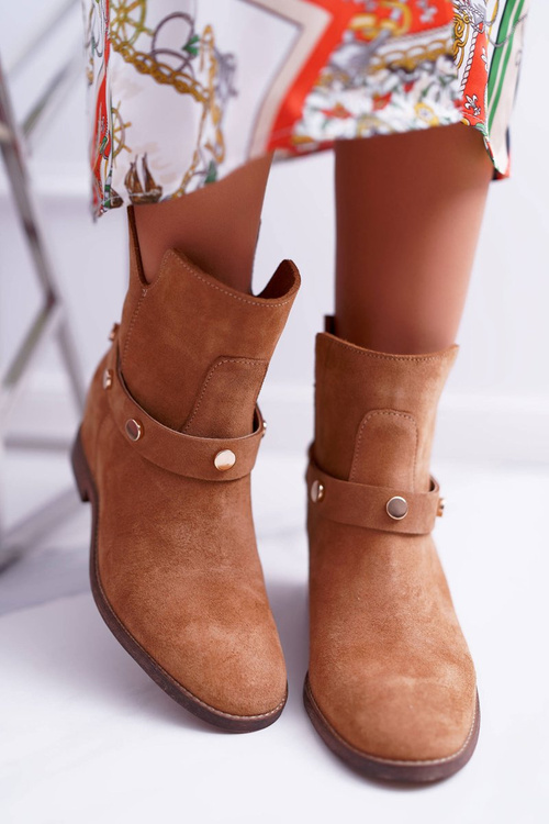 Women's Boots Laura Messi 1890 Leather Suede Camel Darmah