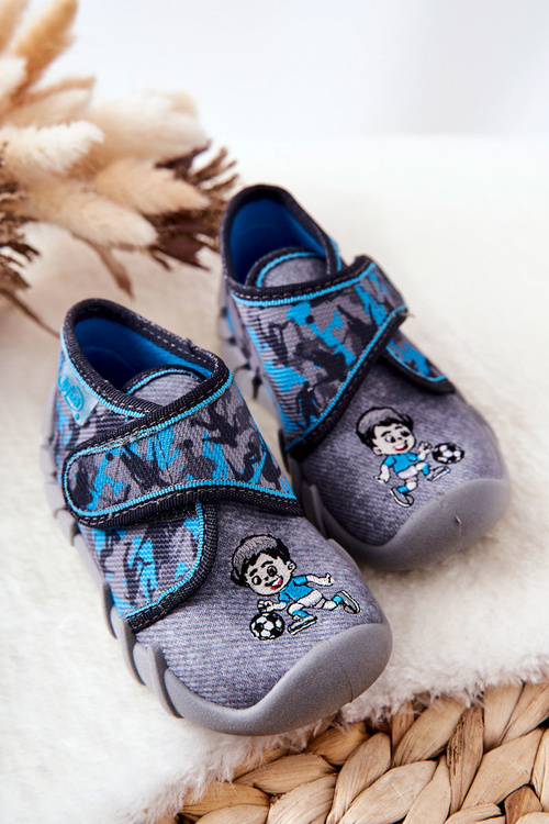 Slippers Befado 523P014 Grey-Blue
