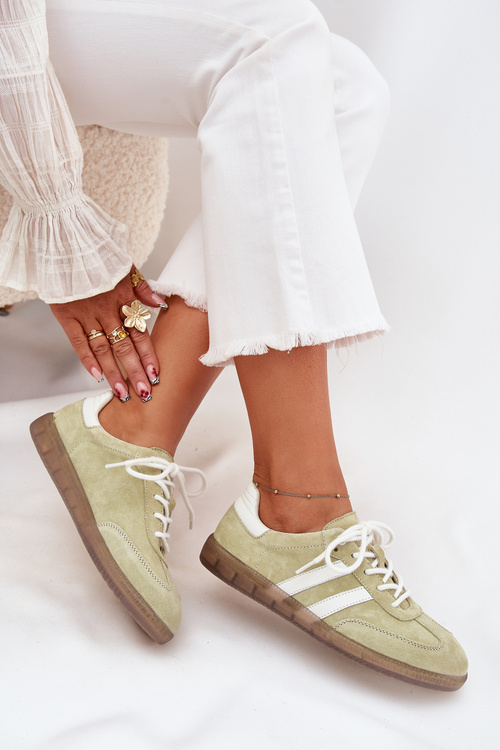 Low Leather Women's Sneakers Lime Ismina