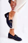 Classic Moccasins With Chain Laura Messi 2531 Navy