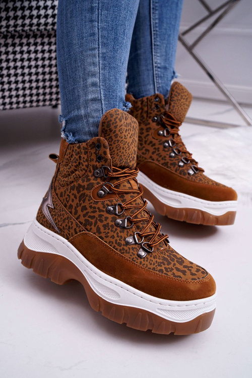 Women's Trekking Trappers Footwear Leopard Greem