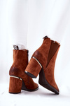 Suede Heeled Boots Brown Coriseis