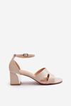 Women's High Heel Sandals in Beige Irivana