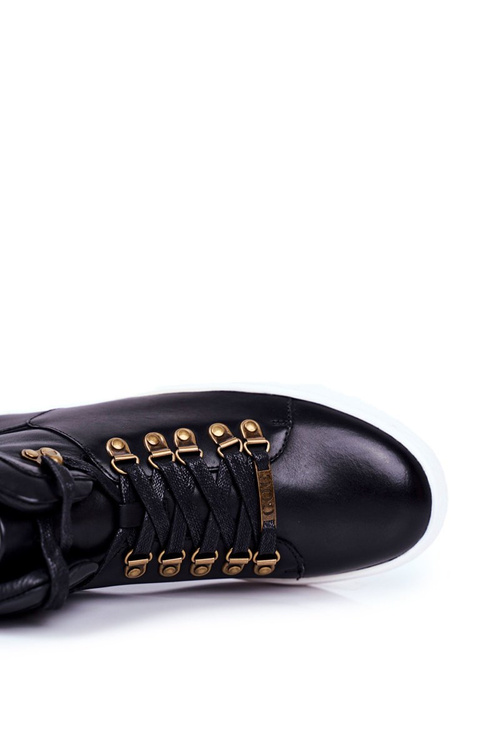 Men's Sneakers Leather Shoes GOE Black GG1N3009