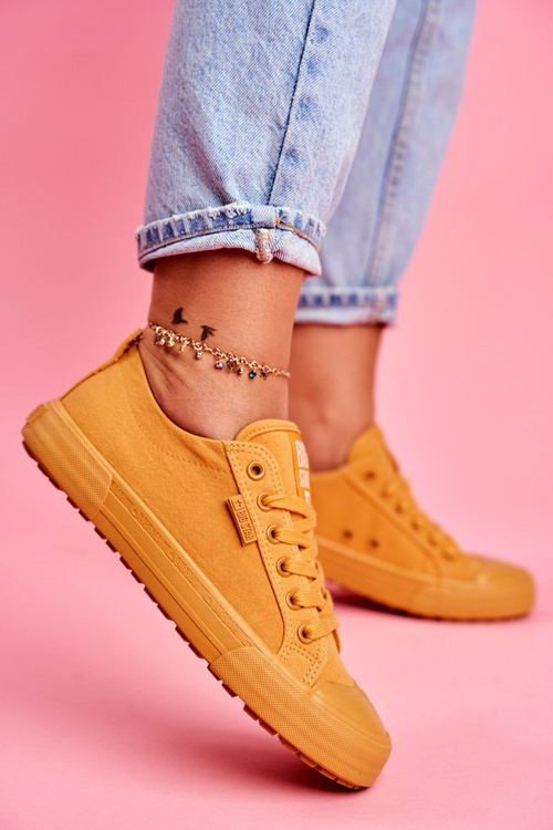 Women's Sneakers Big Star Yellow FF274A086