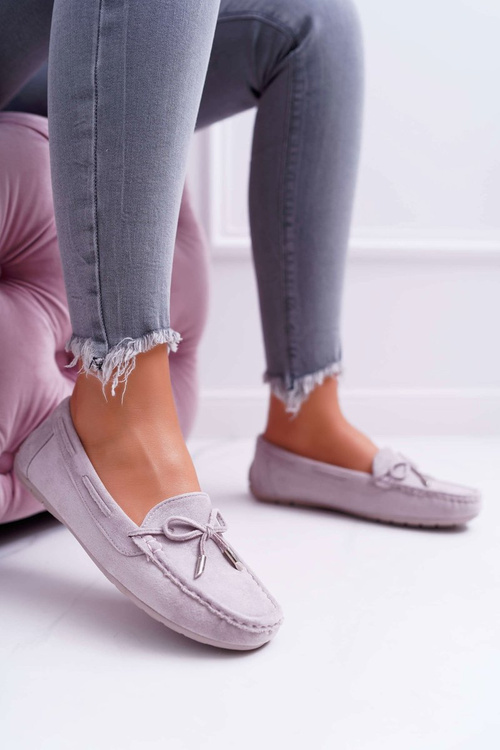 Women's Suede Comfort Moccasins Grey Buggy