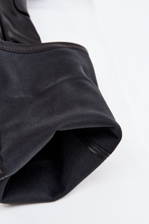 Women's knee-high boots on heel eco leather black Tahlina