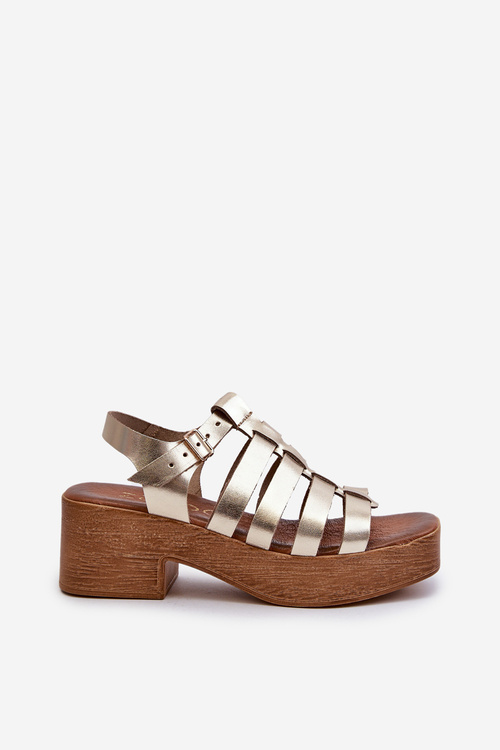 Zazoo 40410 Women's Leather Sandals Gold