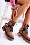 Suede High Boots With Warming Brown Danity 