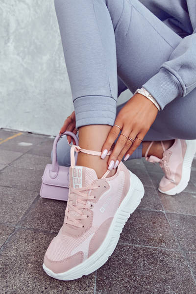 Sneakersy Buty Sportowe Modne Klasyczne Różowe Big Star JJ274595