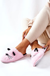 Soft Cat Slippers with Ears Pink Distty