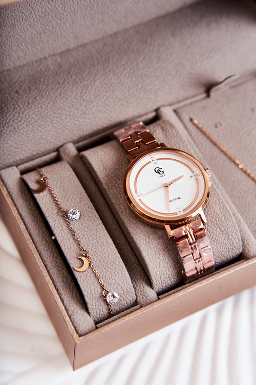 Set Watch, Bracelet And Chain GG Luxe Rose Gold