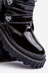 Girls' Lacquered Lined Boots Black Rilina