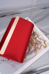 Women's Handbag Red Elegant Clutch Bag
