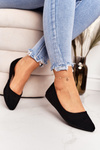 Delicate Ballerinas Pointed Suede Black Dermeno