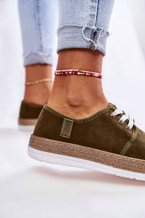 Women's Low Sneakers Memory Foam System Big Star KK276007 Khaki