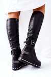 Leather Boots Maciejka On Platform Black 05293-01