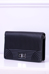 Black Women's Classic Striped Handbag