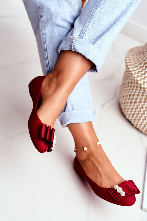 Rubber Ballerinas Bows Red Joleen