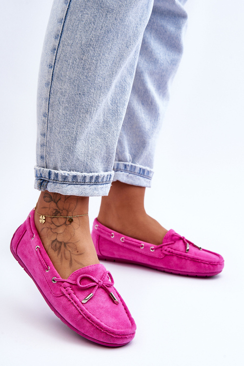 Women's Suede Moccasins Pink Si Passione