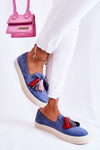 Tenisówki Trampki Damskie Slip-On Niebieskie Venira