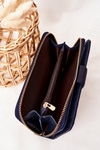 Large Women's Wallet With A Pocket Navy Blue