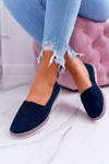 Women's Espadrilles Suede Leather Navy Blue Bimbo
