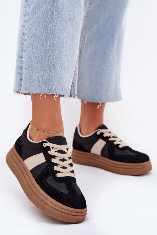 Women's Platform Sneakers Black Dovina