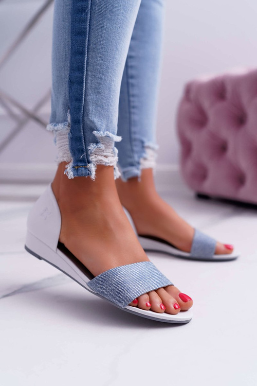 Women's Maciejka Leather Sandals White 1971 Nomara