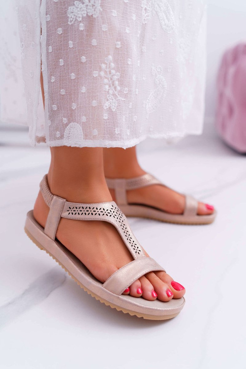 Women's Flat Sandals Pink S.Barski Emente