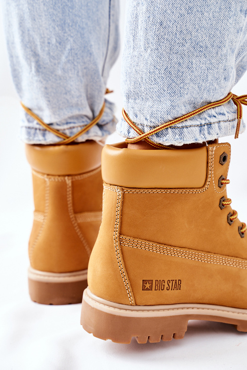 Women's Leather Hiking Boots Big Star II274447 Camel