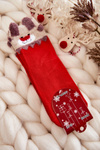 Youth Smooth Socks With Reindeer Red 