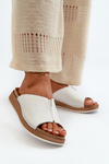 Comfortable Women's Flip Flops Made of Eco Leather Inblu GS0003I1 White