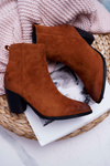 Women's Stiletto Boots Suede Camel Niki