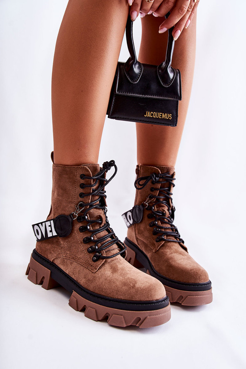 Suede High Boots With Warming Brown Danity 